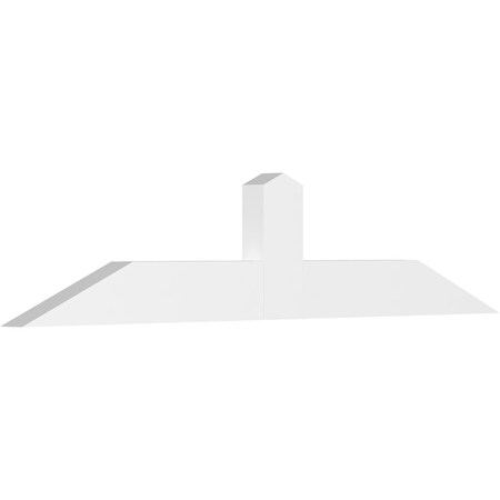 Ekena Millwork Portland Architectural Grade PVC Gable Bracket, 48"W x 10"H x 2"D x 4"F, 5/12 Pitch GBP048X10X0204POR00